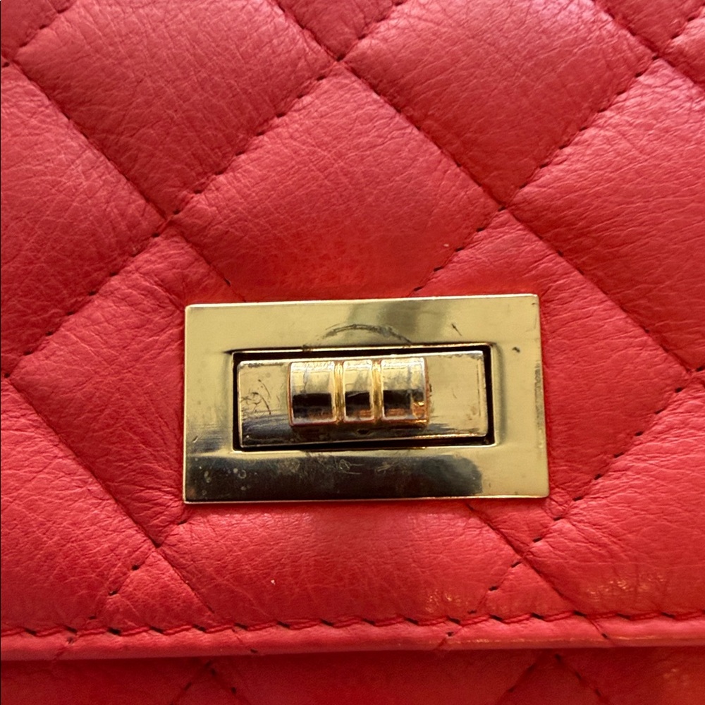 Chic Borse In Pelle Genuine Leather Pinkish Coral Mini Crossbody Bag - Picture 11 of 12